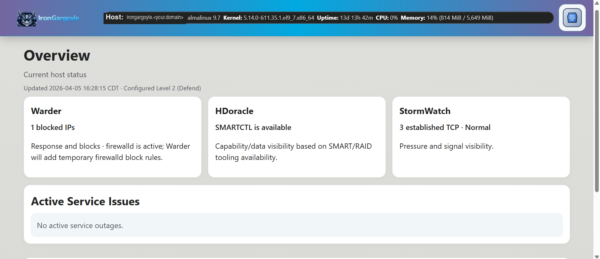IronGargoyle interface preview
