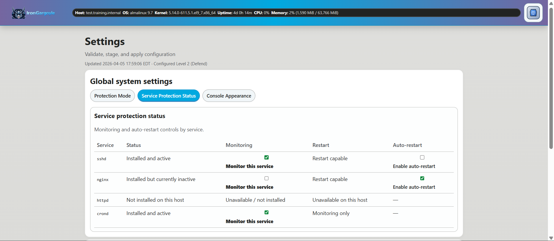 IronGargoyle WebUI preview 3